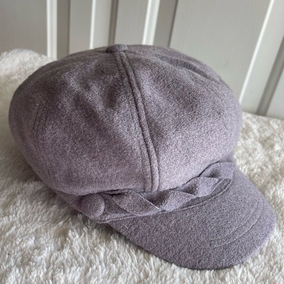 Nine West lavender wool blend newsboy hat - Picture 2 of 7